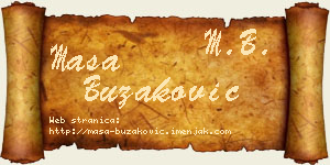 Maša Buzaković vizit kartica